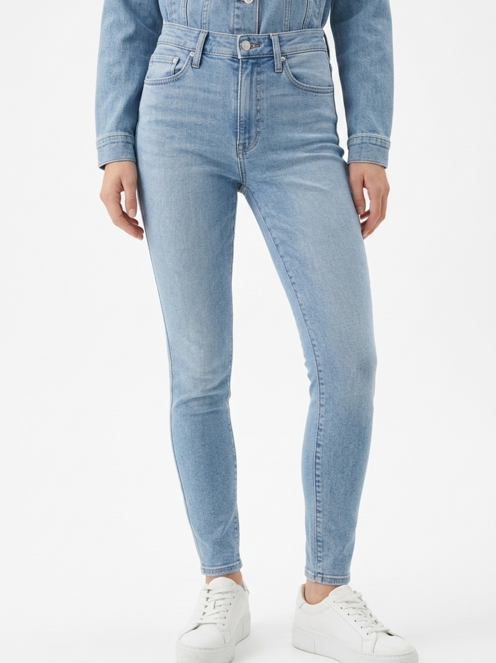 MOTHER | The Stunner Ankle Fray High-Rise Light Skinny Jeans Women’s Size 24